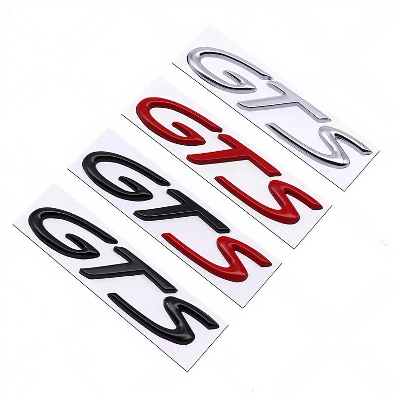 3D Metal GTS Car Stickers English Letter Car Rear Emblem Fender Side Rear Tail Trunk Badge Decal Accessories