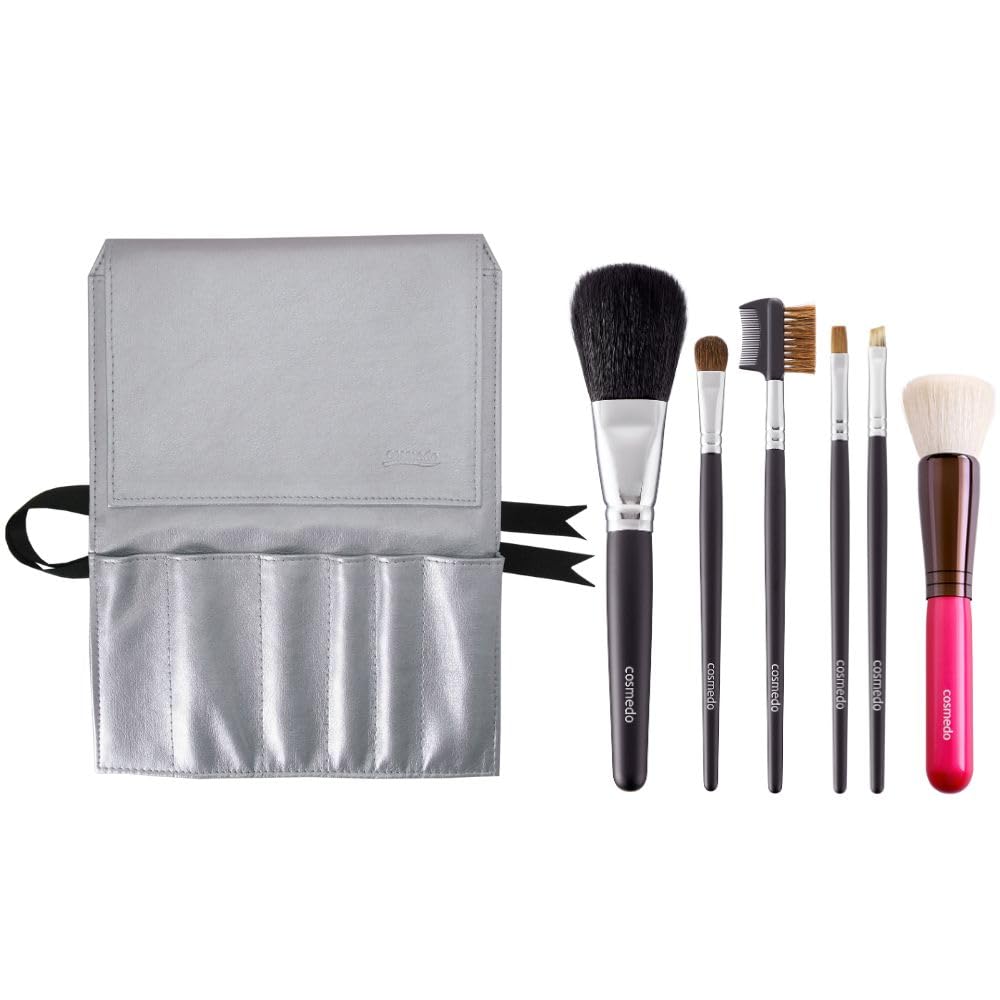 

Пензлі для макіяжу Takumi no Пензлі Kumano Набір для початківців пензлів для макіяжу Спеціальні пензлі для макіяжу з пензлем Набір Cosme-do, (6 Кейс), Сріблястий, S606-S