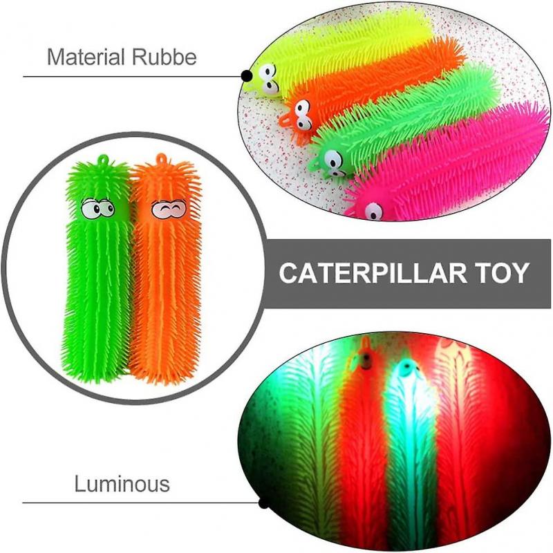 Kugelfisch Wurm Leuchtendes Quetschspielzeug Farbige Raupe Kugelfisch Ball Sensorische Reizbarkeit und Str