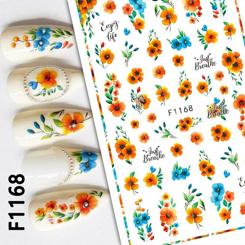 3pcs Stickers Autumn Winter Dry Red Gold Brown Maples Leaves Nail Art Decals Stickers For Nails Art Manicures Tips Decorations