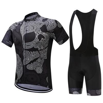 Sommer Kurze Reiten Fahrrad Radfahren Kleidung Set Männer Sport Trikots Anzüge Schwarz Trägerhose
