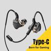ESSAGER G62 Wired Gaming Earphones Type-C Digital Interface Game Headset with Microphone/Inline Control