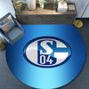 FC Schalke 04 Pattern Round rug,Carpet Rug for Living Room Bedroom Playroom ,Non-slip Floor Mat,Holiday Gifts and Birthday Gifts.