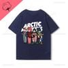 Arctic Monkeys T-Shirt Doppelseitiger Druck Shirt Rundhalsausschnitt Lässig Streetwear Allmatch Alternative Rock Goth Y2k Kleidung