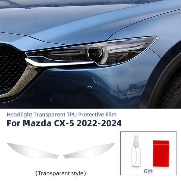 Headlight Rearview Film B C Pillars For Mazda CX5 CX-5 2022-2024 Protection Film TPU Pre-cut Anti-scratch Repair Clear Smoked
