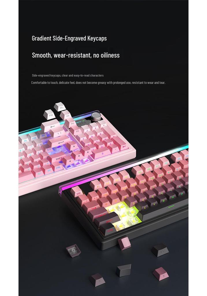 Langtu L99 Silent Three-Mode Side-Engraved Gradient Office Membrane Keyboard