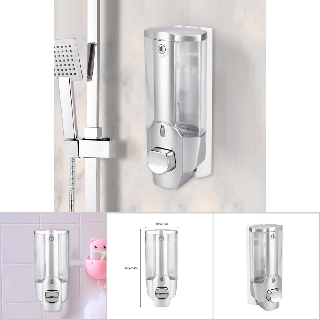 350ml 2*350ml Bathroom Wall Mounted Soap Shampoo Dispenser Lotion Liquid Pump