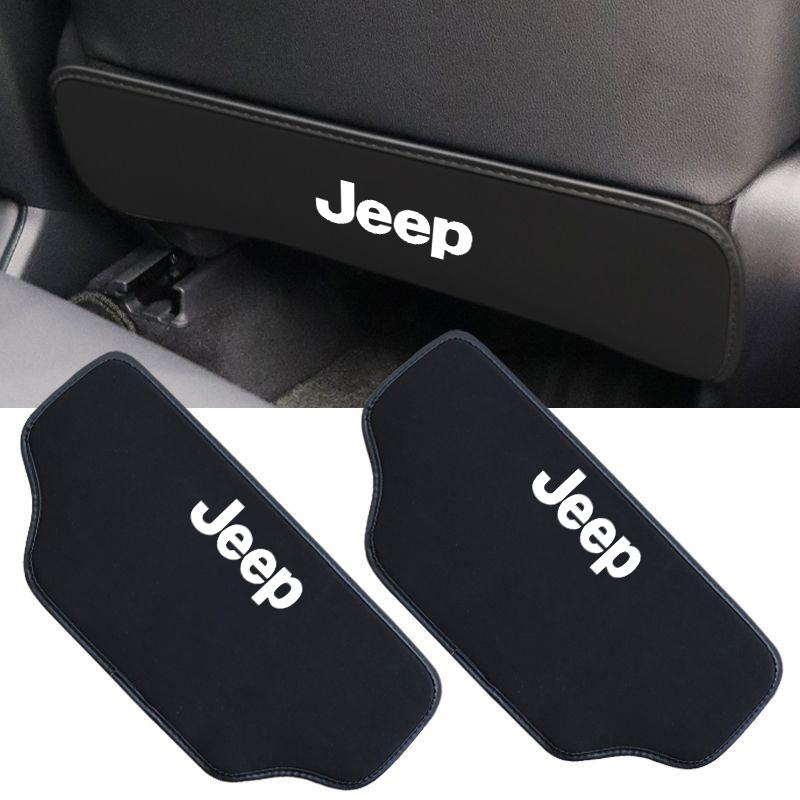 Car Back Protector Cover Seat Back Mat Anti-Kick Cushion Pads For Jeep Renegade Wrangler Compass Gladiator Cherokee Accessory