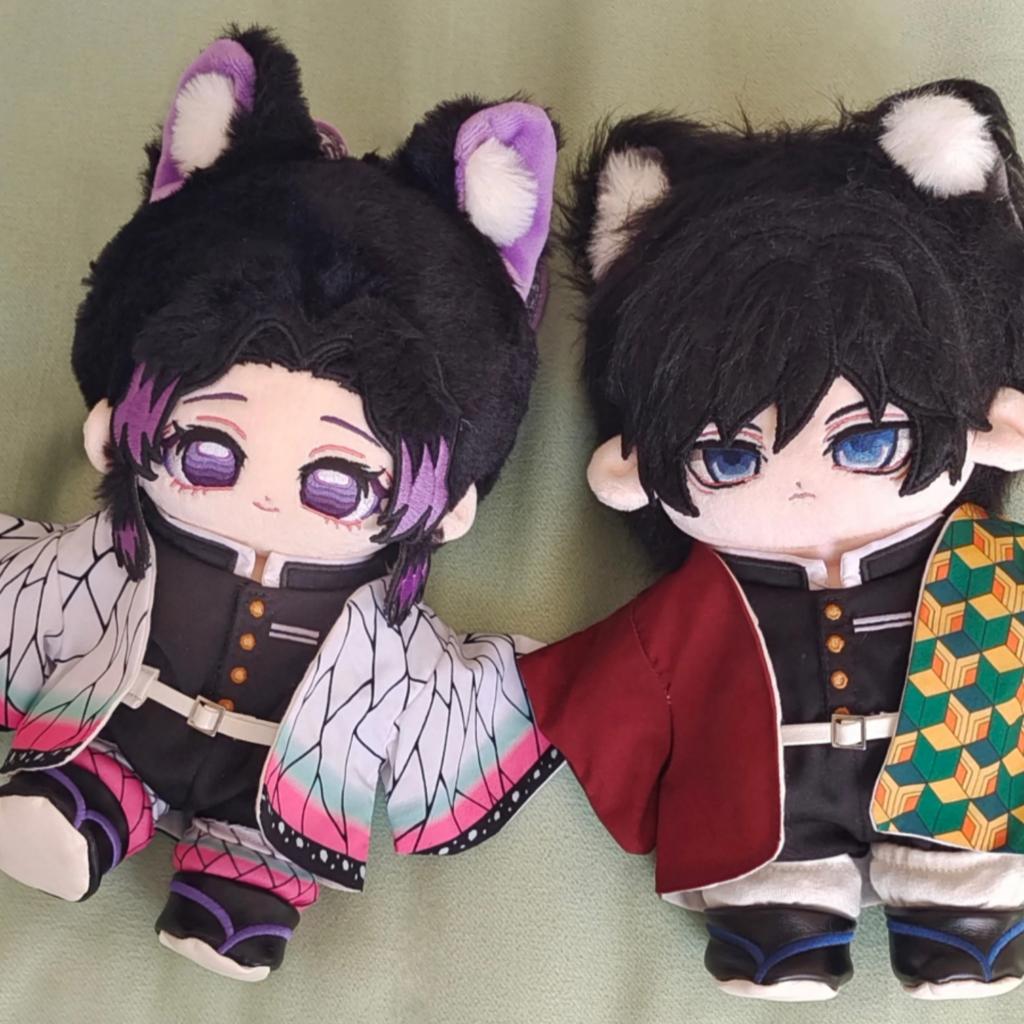 Anime Demon Slayer Kochou Shinobu 20cm Plush Doll Anime Peripheral Character Doll Room Decoration Girl Birthday Surprise Gifts