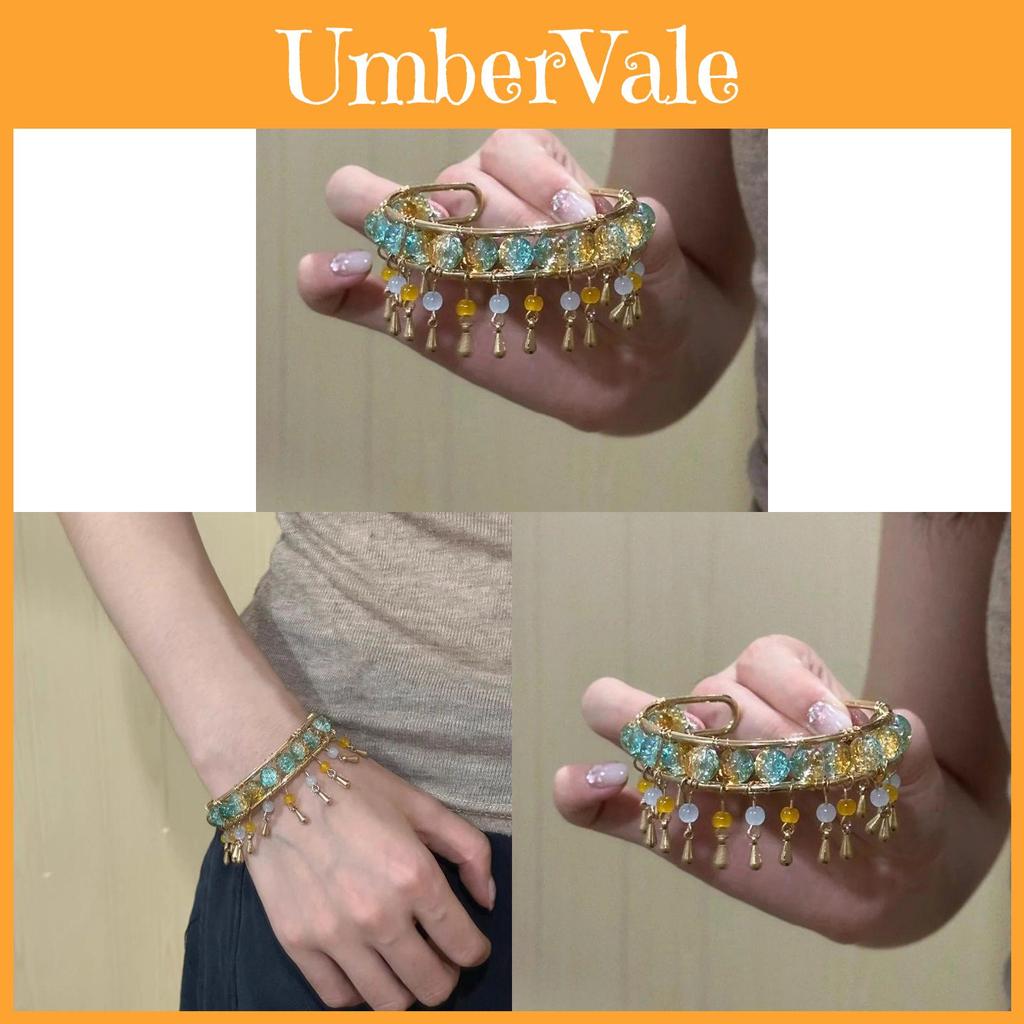 Chinese Style Bracelets With Glass Beads And Tassel For Fashion And Elegant Wear