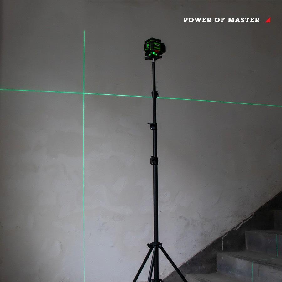 3metrový nastavitelný stativ pro laserový projektor s výsuvným gimbalem pro kameru a vyrovnávací základnou