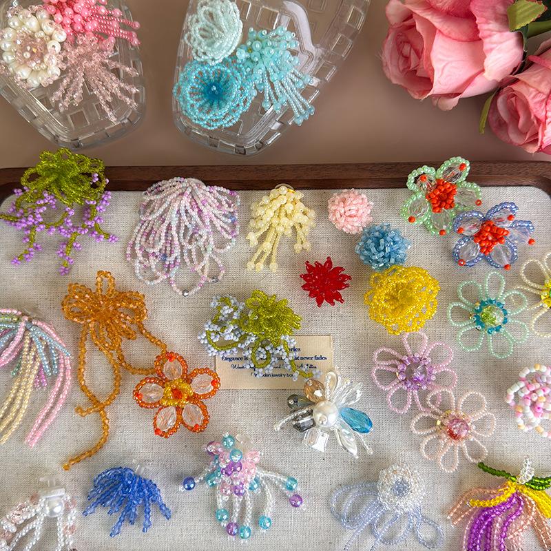 Shoe Decorations Beaded Imitation Pearl Artificial Crystal Hole Shoes Charms Decorations DIY Shoes Flower Buckle Accessories