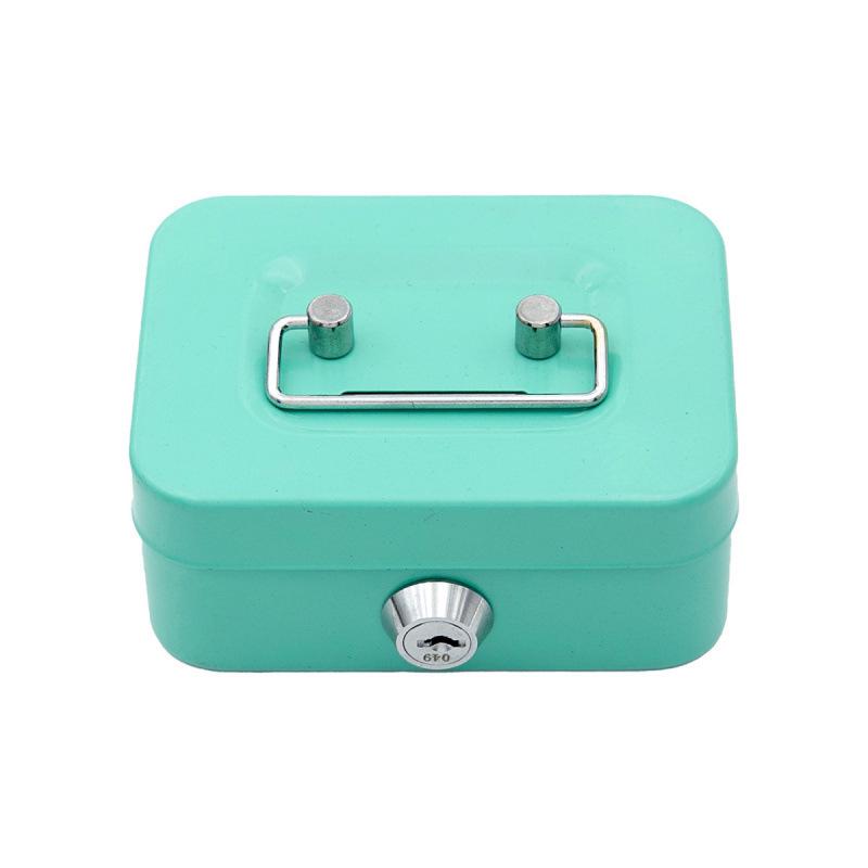 Large Portable Cash Box with Key Lock - Removable Inner Tray and Customizable Color Silk Screen Printing.