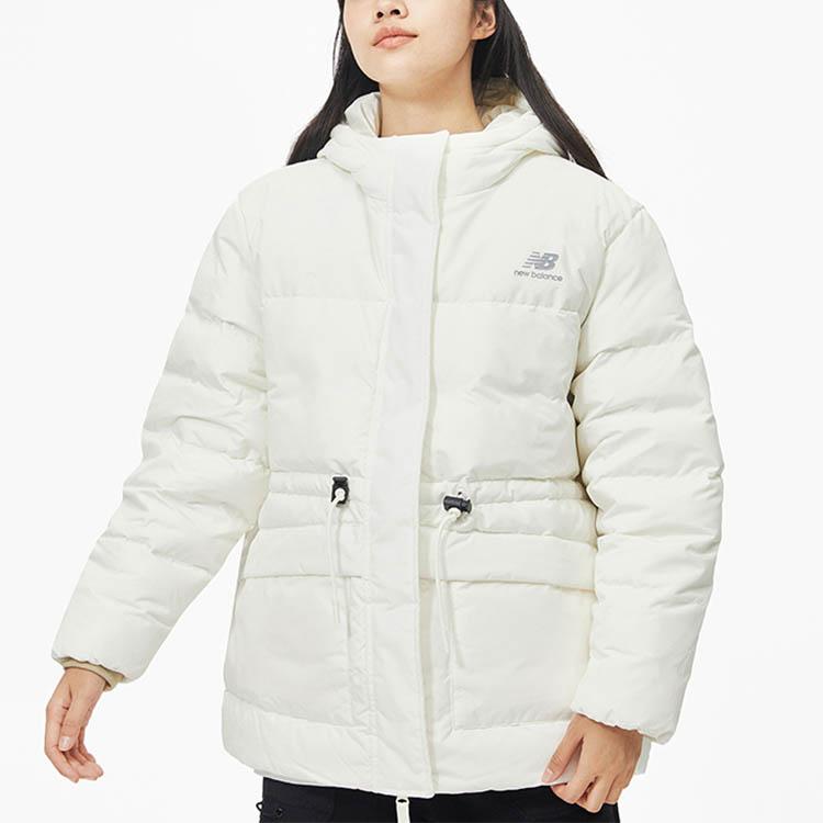 New Balance Down Jackets Women's White Hooded Moderate Other AWJ13341-SST
