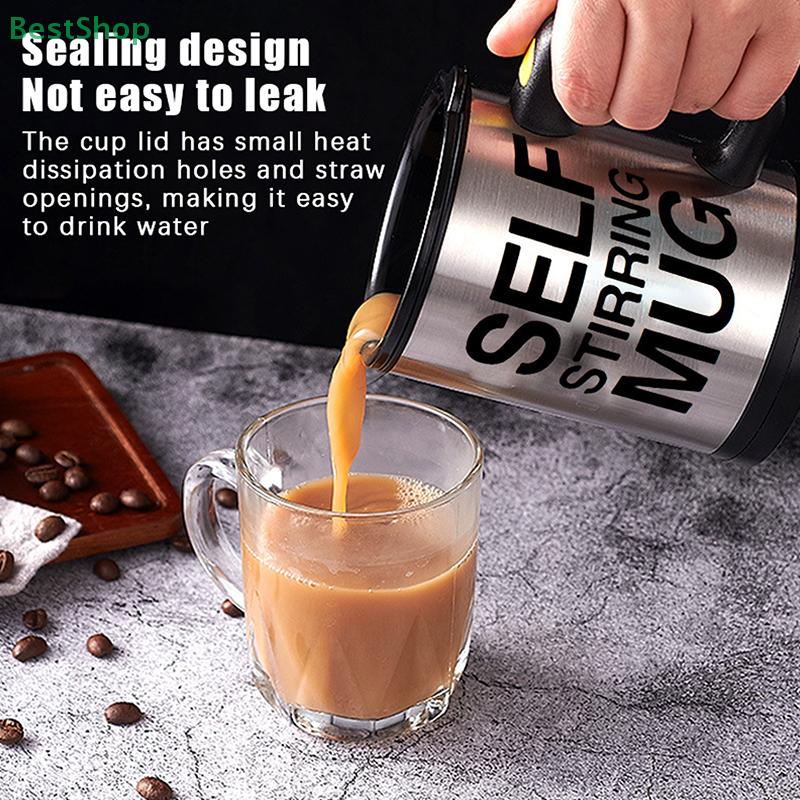 Stainless Steel Electric Mixing Cup Automatic Self Stirring Mug 400ml, Coffee Milk Drink Mug Blender