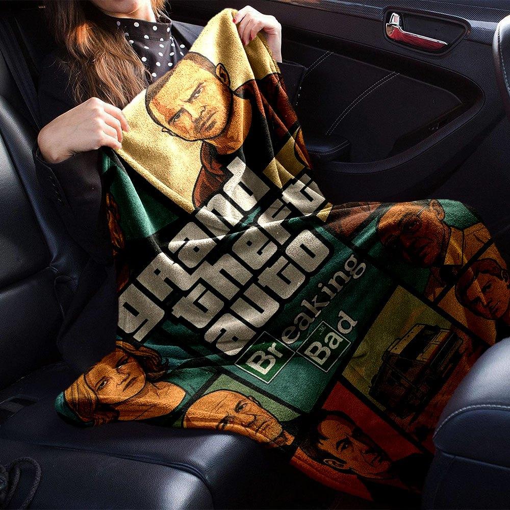 1pc Grand Theft Auto Soft Flannel Blanket with Designer Print A cozy blanket for all seasons, perfect for the couch, bed, office