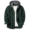 Coat Spring and Autumn Men's Loose Plaid Hooded Shirt Large Size Casual Long Sleeved Shirt Street Style XS-3XL
