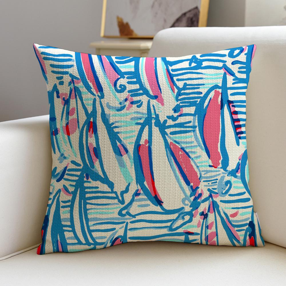 LLilly Decor PulitzerS Cushion Cover Breathable and Skinfriendly Linen Pillowcase Square Removable and Washable Cushion