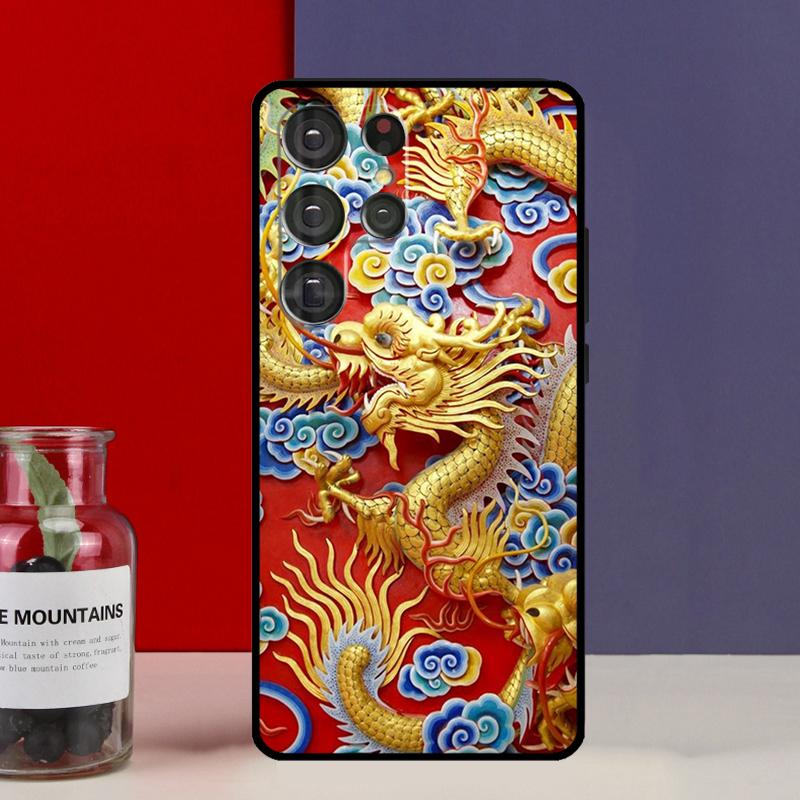 Chinese Dragon Funda Case For Samsung Galaxy S25 Ultra S9 S10 S20 S21 S22 Plus S23 FE S24 Ultra Phone Cover