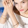 Mezmic Stone Collection Yellow Gold Rectangular Chain 925 Sterling Silver Bracelet