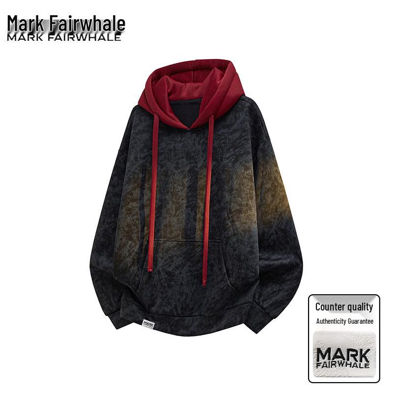 Mark Fairwhale Men's American Retro Hooded Casual Sweatshirt