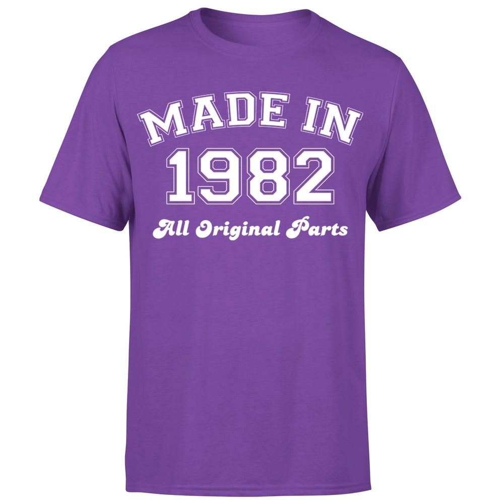 Made in 1982 All Original Parts TShirt 43rd Birthday Unisexs Gift Ideas