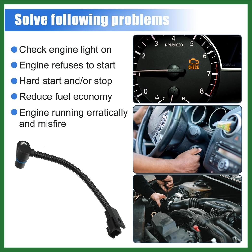 Motoforti Crank Crankshaft Position Sensor for Harley Softail FXST for FLST Sportster XL Dyna 32707-01C TR484897 933-1001 Long-Lasting