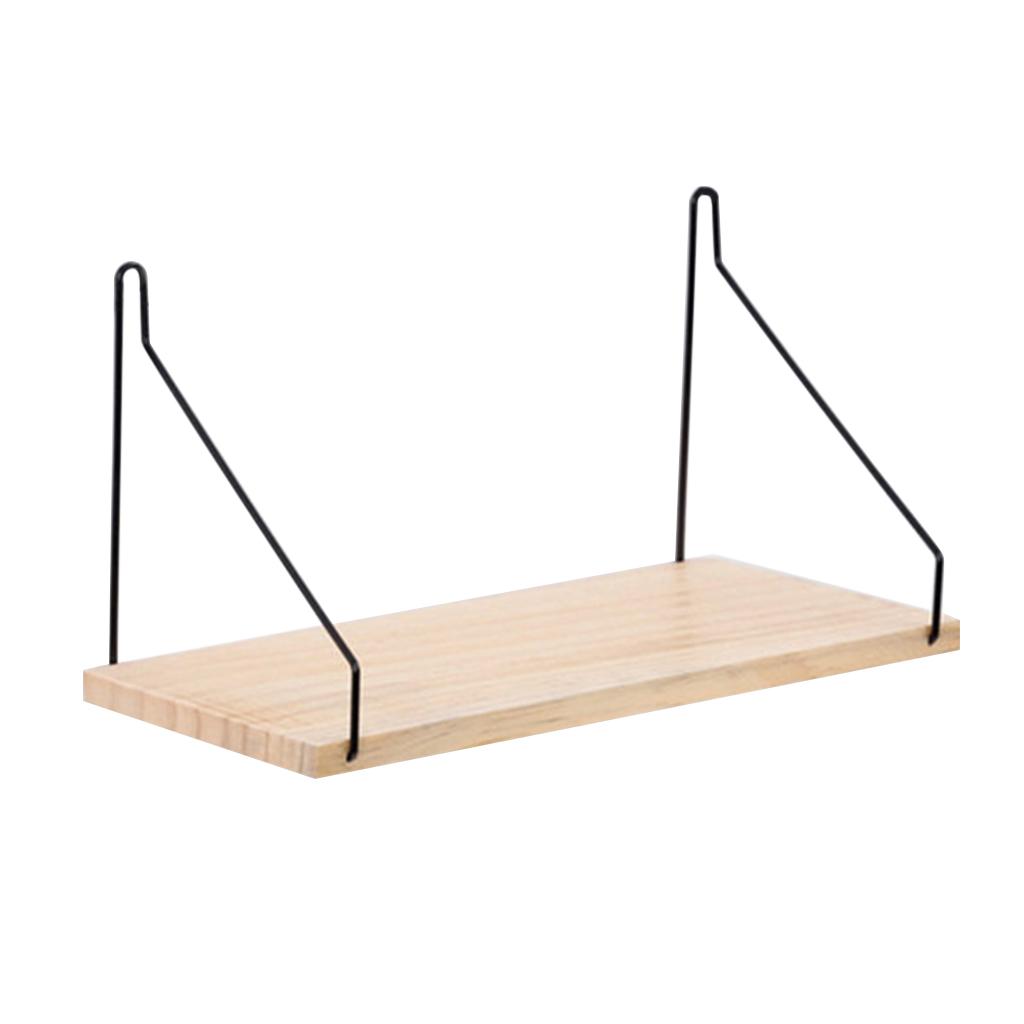 Floating Shelves Wall Mounted Wood Hanging Display Storage Beige S