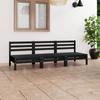 Day and Night - Day and Night Garden Furniture Set 3 Pieces Solid Pine Wood Black