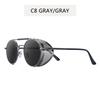 NEW Round Steampunk Sunglasses Men Women Fashion Metal Glasses Brand Design Vintage Sunglasses High Quality UV400