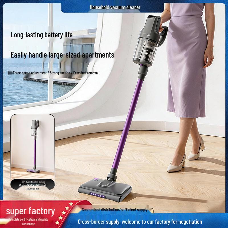 Ultra-Quiet Handheld Wireless Vacuum & Mop Combo - Powerful Suction for Carpets