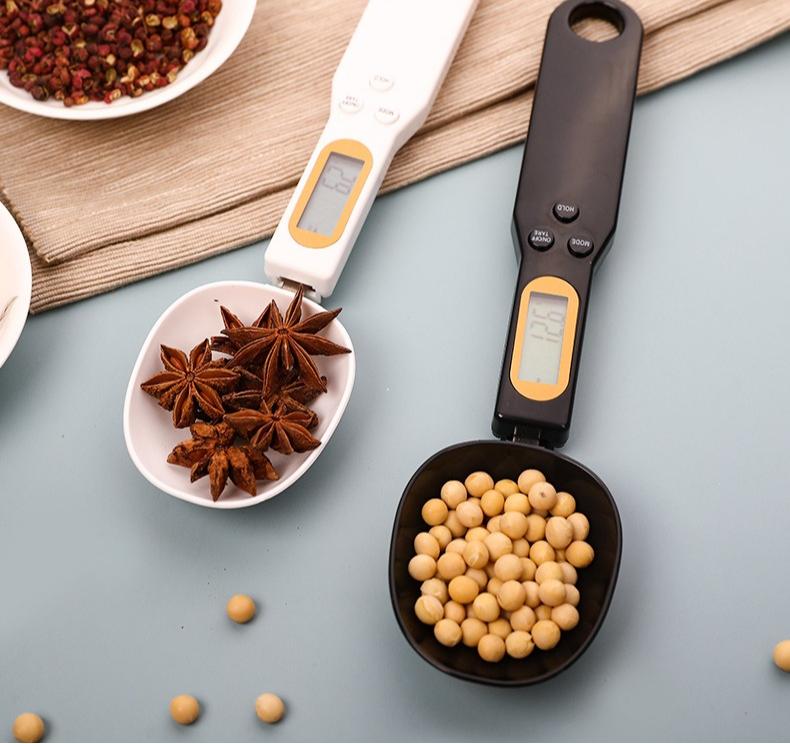 USB Rechargeable Digital Spoon Scale, 0.1g Precision Mini Weighing Spoon, Kitchen Baking & Pet Food Measuring Scale