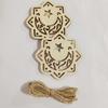 10pcs Eid Pendants Unfinished Wood Moon Star Muslim Holiday Party Decoration