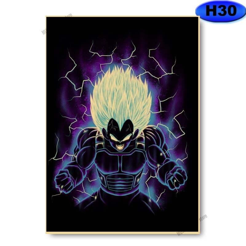 Vintage klasické anime plakáty postav Kraft Paper Slayer/Haikyuu Plakát Anime Dekor Pokoj Bar Kavárna Nástěnná malba