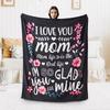 Birthday Gift for Mom On Mother's Day, Blanket Gift from Daughter To Mom, Warm and Comfortable Blanket Holiday Gift