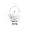Japanese Hand-painted Moe Rabbit Teapot Lifting Pot Household White Porcelain Bubble Teapot Ball Hole Filter Kung Fu Tea Set