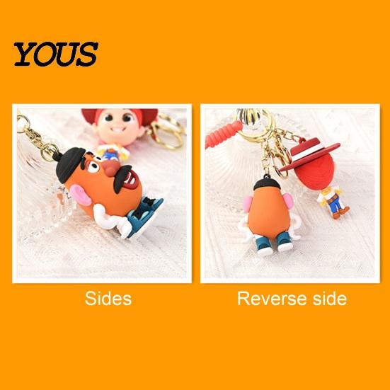Durable Keychain Pendant, Cartoon Anime Character Charm Key Chain, Waterproof Scratch-Resistant Versatile Holder with Lanyard, for School Bags