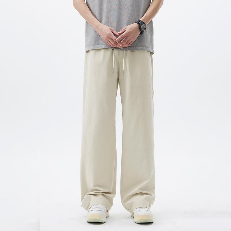 Straight casual pants men's pants spring new trendy brand versatile loose drawstring American boys