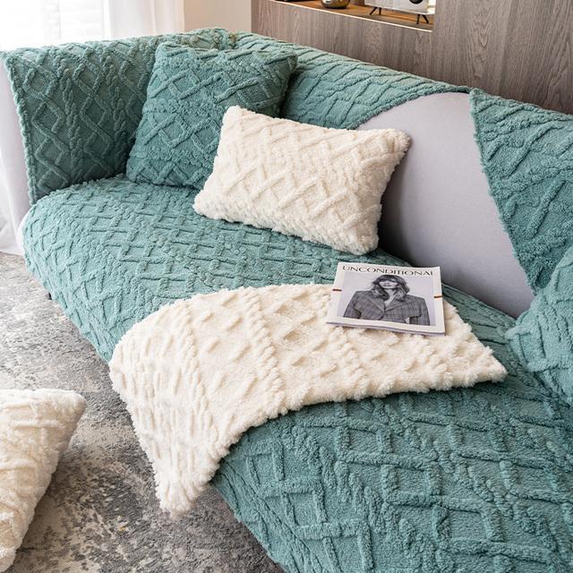 

Мягкие плюшевые черные чехлы для диванов, нескользящие чехлы для диванов, 1/2/3-местный шезлонг, L-образные чехлы для диванов, утолщенные чехлы для диванов, домашний декор 45x45cm pillowcase