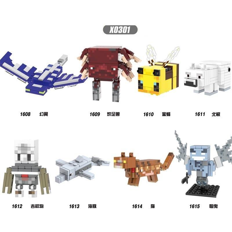 X0301 Serie Il Mio Mondo Bambini Ragazzi Blocchi da Costruzione Educativi Mini Figure Set Borsa Giocattolo Assemblaggio Creativo Multi-Confezione