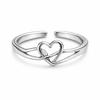 Intertwined Love Knot Heart Adjustable Open Ring –925 Sterling Silver