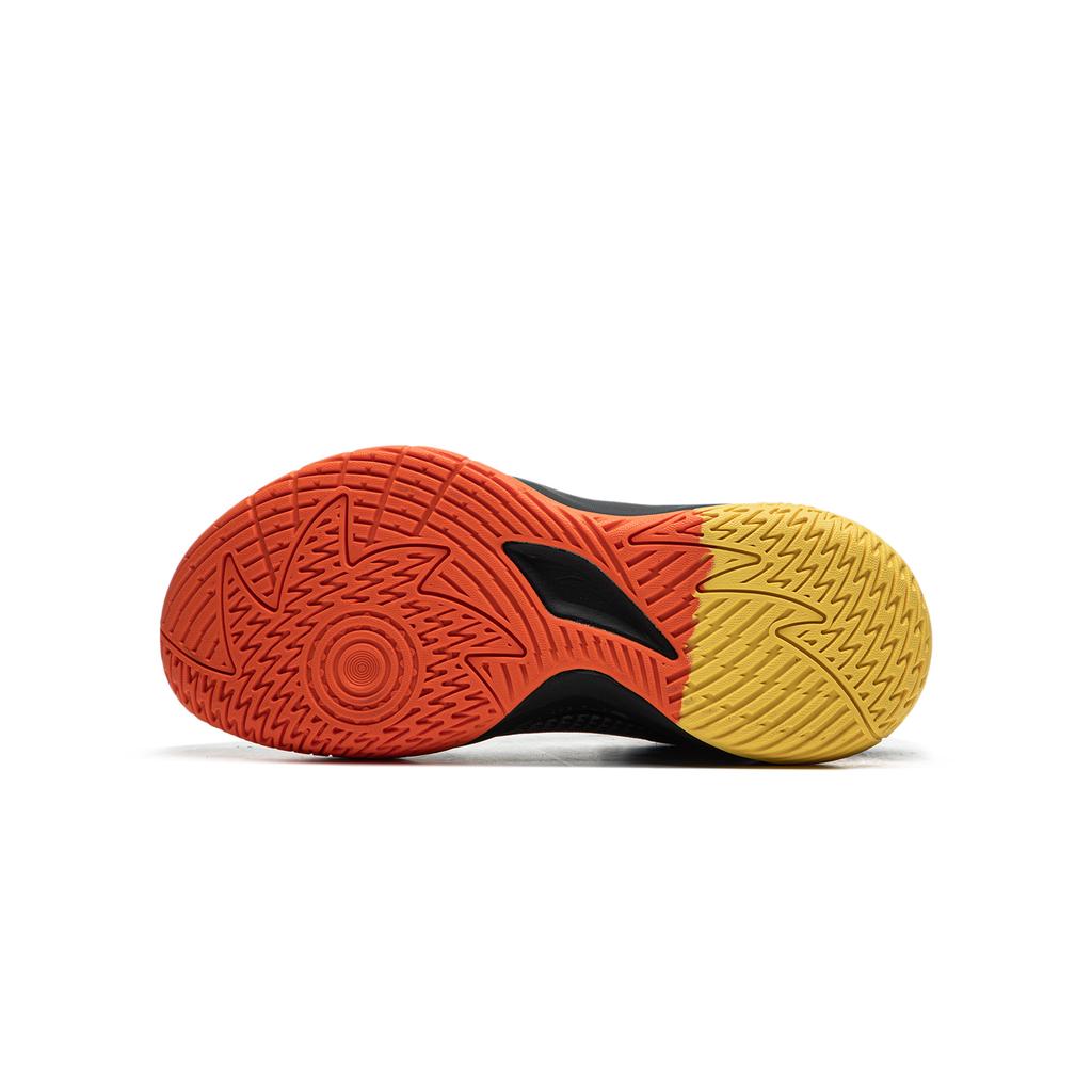 Li Ning Kids Round Head Comfortable Non-Slip Wear-Resistant Rebound Mid-Top Basketball Shoes Kids basketball shoes Black Gray YKBU088-3