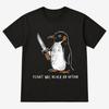 Vintage Penguin Graphic T Shirt Men Women Cute Animal Print Casual Streetwear Oversized Short Sleeve Top Unisex Fashion Tee
