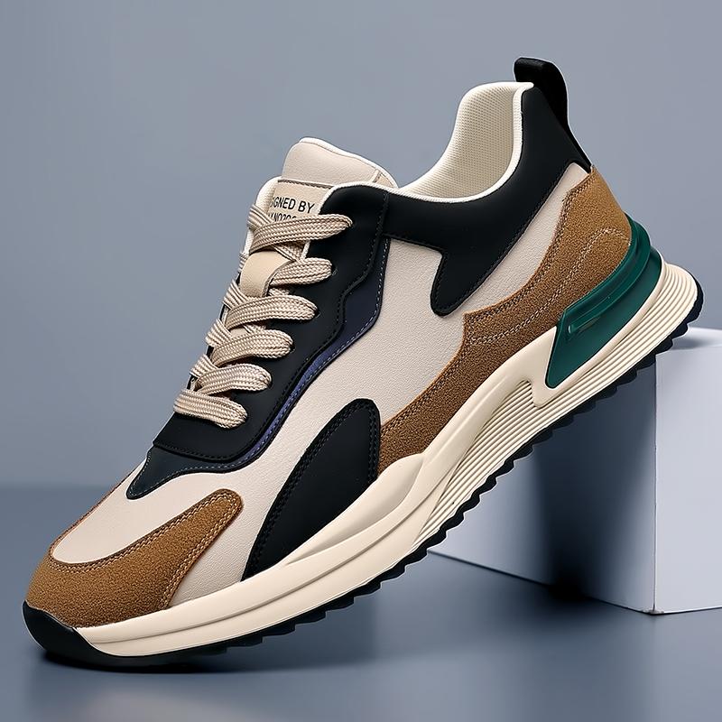 Fashion 2024 New Men's Shoes Spring and Autumn Versatile Fashion Shoes Sports Running Casual Shoes Thick Sole Elevated Men's Shoes Tênis