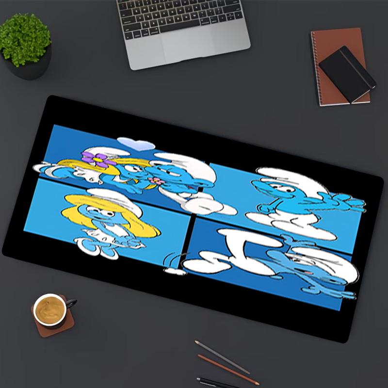 Blue Smurfs Print Mouse Pad, for Keyboard Pad Laptop PC Mat for Office Home Use, Desk Decor, Perfect Birthday Gift for Gamers