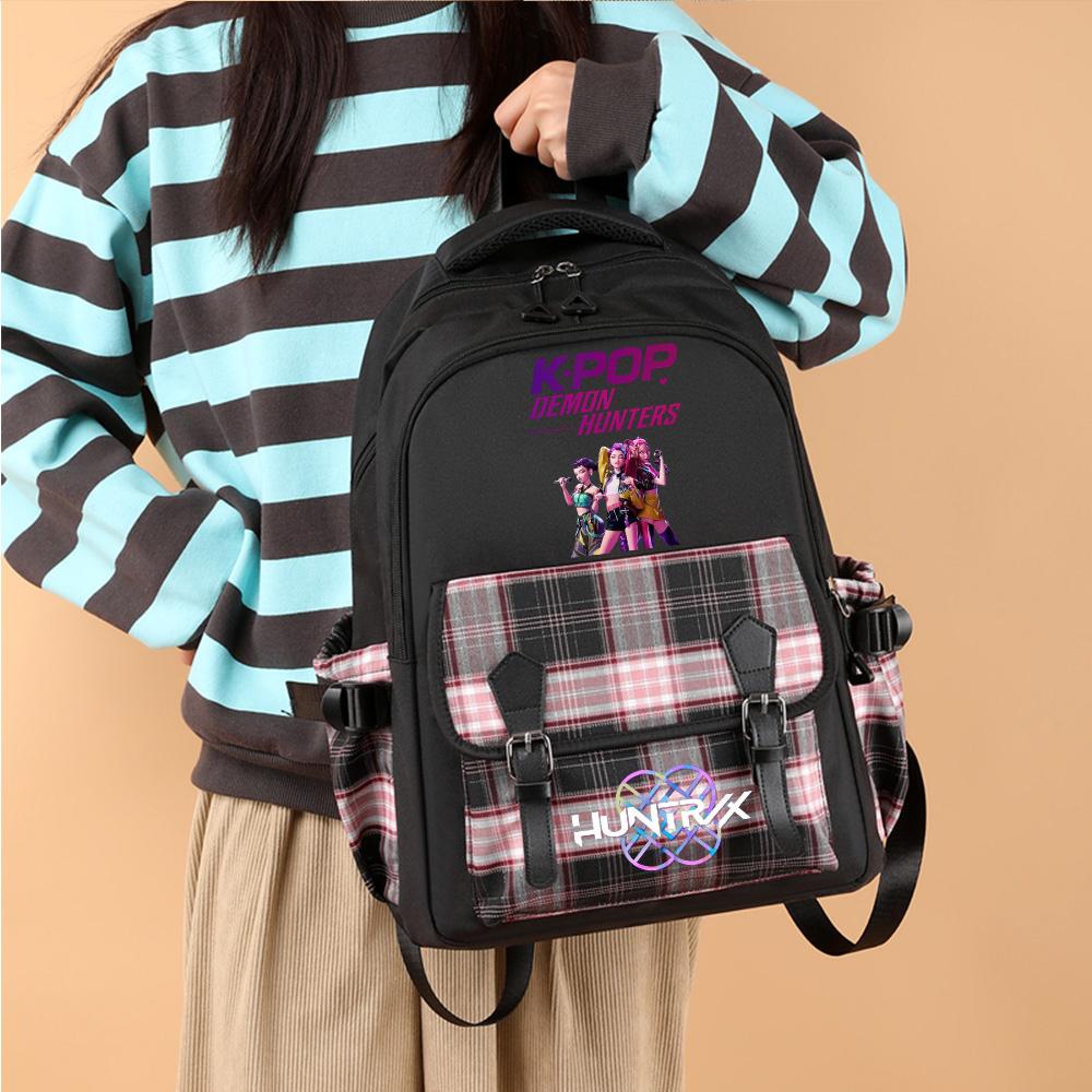 Anime Cute Cartoon K-Pop Printed Large Capacity Backpack for Teenger Student Girl Boy Schoolbag Bookbag Women Waterproof Travel Bag Mochila Kid Gift