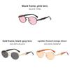Fashion Oval Sun Glasses With Uv400 Protection For Stylish Outdoor Wear