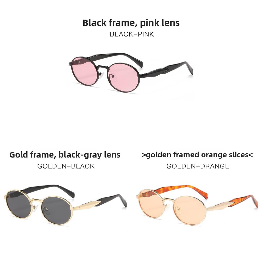 Fashion Oval Sun Glasses With Uv400 Protection For Stylish Outdoor Wear