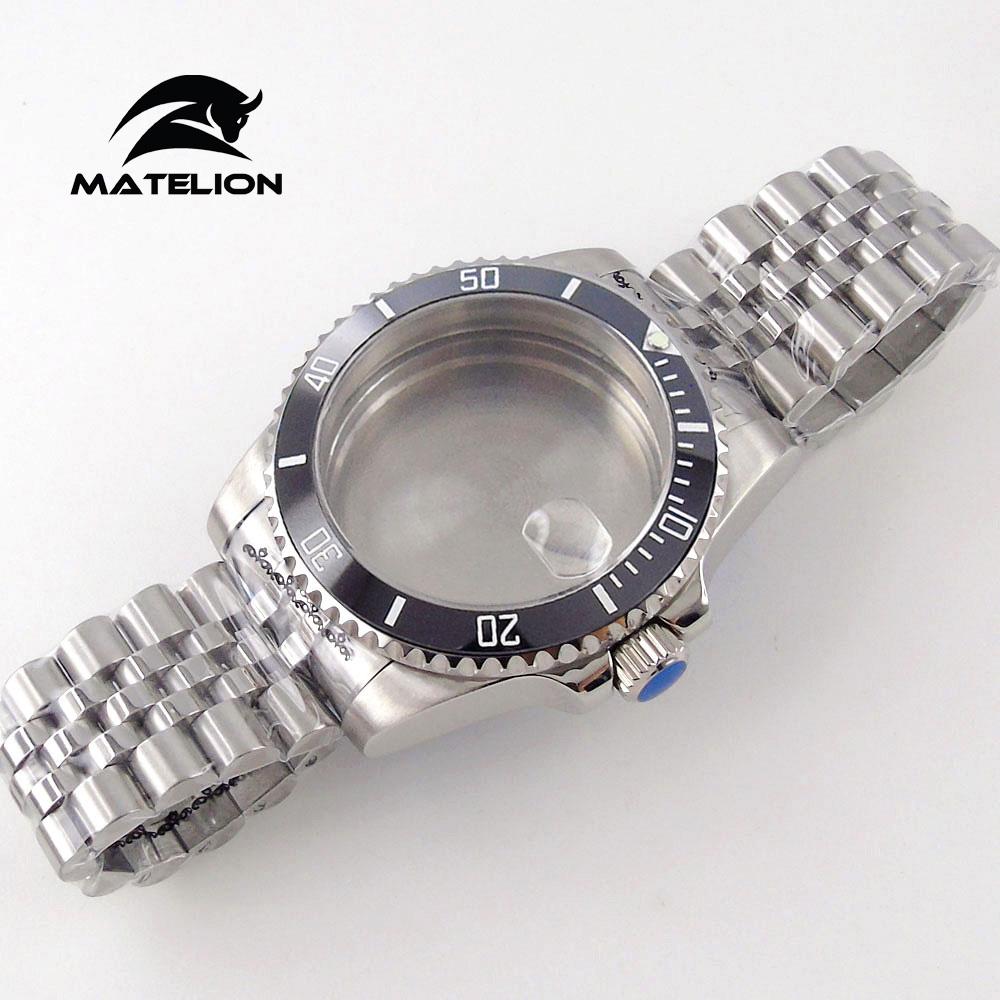 Matelion 200M Diving Case 40mm Fit NH35 NH36 NH34 GMT ETA 2824 PT5000 Watch Case Jubilee Bracelet Sapphire Glass Slide Buckle