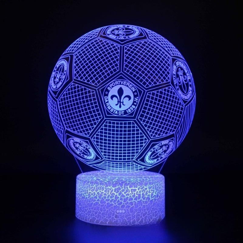 Five Major Leagues Football Club Team Standard 3D Night Light LED Colorful Touch Remote Control Night Light